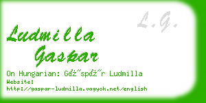 ludmilla gaspar business card